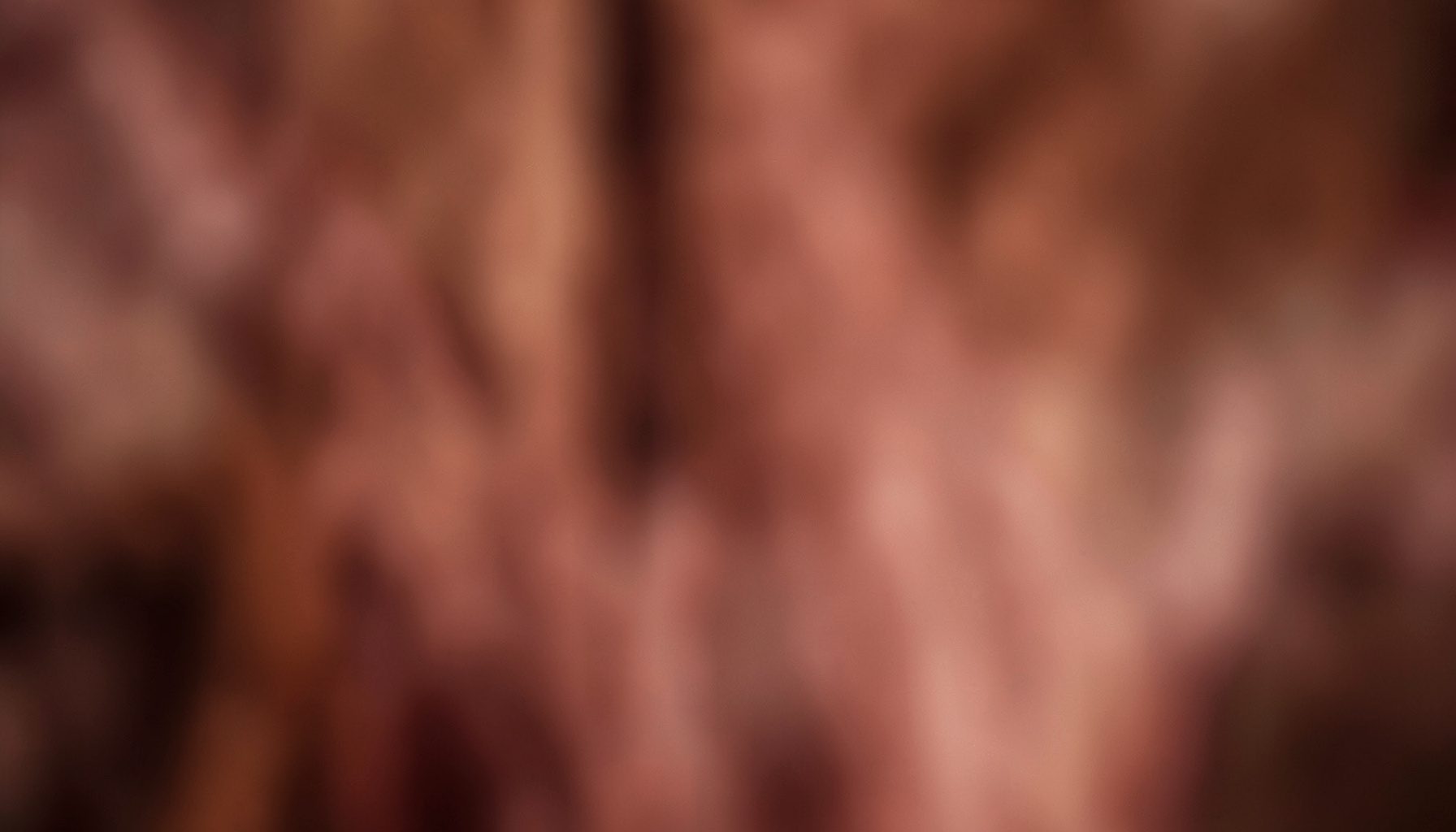 Soft blurred fashion editorial background with warm terracotta and dusty rose tones, moody and atmospheric